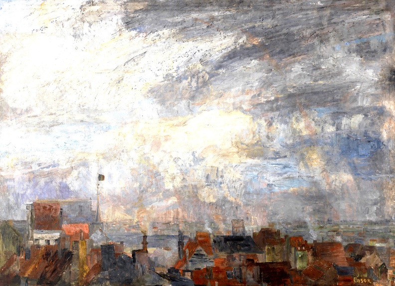 ENSOR JAMES ROOFS IN OSTEND 1884