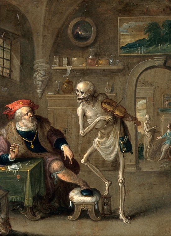 FRANCKEN FRANS YOUNGER WELLCOME DEATH AND MISEREOIL PAINTING