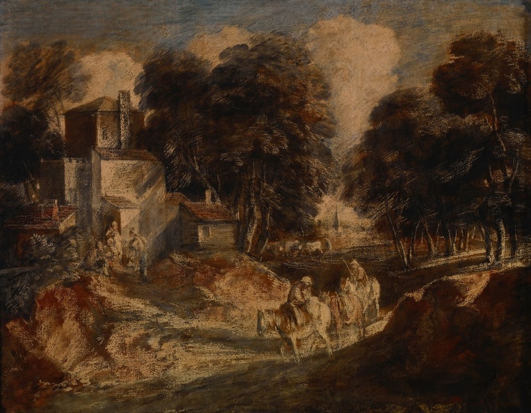 GAINSBOROUGH THOMAS WOODED LANDSCAPE WITH MOUNTED PEASANTS GOOGLE