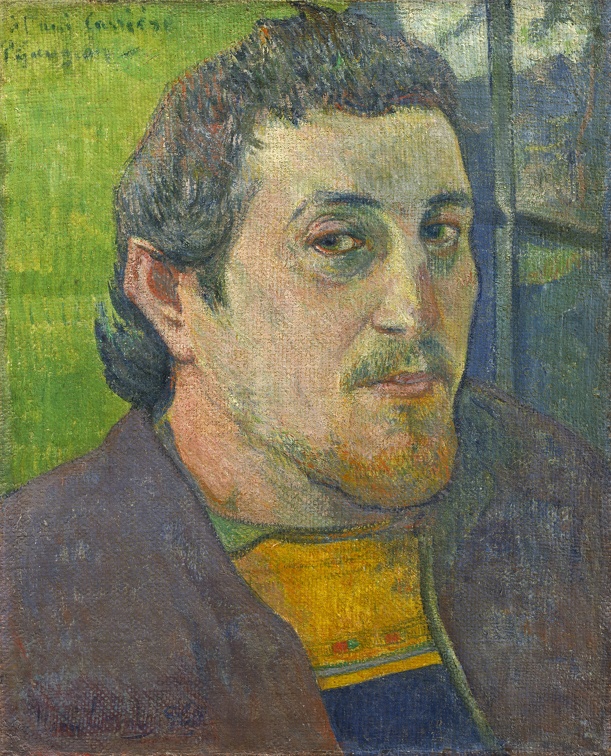 GAUGUIN PAUL PRT OF SELF DICATED TO CARRIERE 1888 OR 1889 N G A