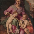 GAULLI GIOVANNI BATTISTA BACICCIO MADONNA AND CHILD WITH INFANT ST. JOHN BAPTIST MET