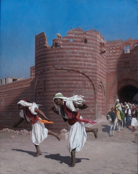 GEROME JEAN LEON RUNNERS OF PASHA BY JEAN LEON GEROME
