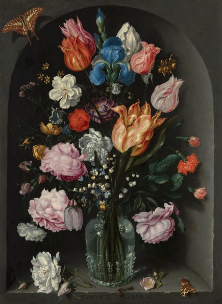GHEYN JACQUES DE YOUNGER FLOWERS IN GLASS FLASK MAUR