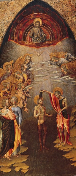 GIOVANNI DI PAOLO DI GRAZIA BAPTISM OF CHRIST 1450 1455 PASADENA NORTON SIMON