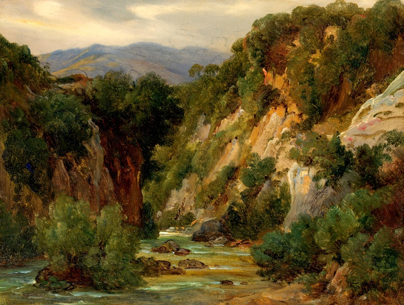GIROUX ANDRE ANIENE RIVER AT SUBIACO LATE 1820S MET