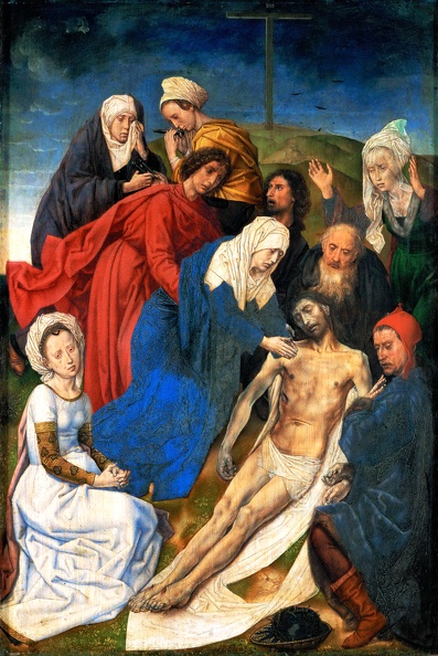 GOES HUGO VAN DER DIPTYCH FALL AND ENTOMBMENT LAMENTATION OF CHRIST 1467 1468 KUHI