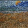 GOGH VINCENT VAN LANDSCAPE WITH WHEAT SHEAVES AND RISING MOON