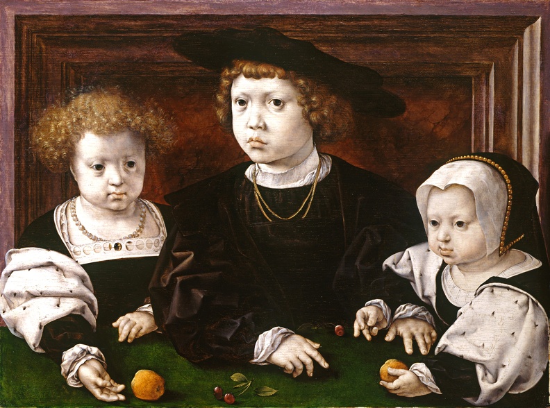 GOSSAERT JAN MABUSE PRT OF THREE CHILDREN OF KING CHRISTIAN II OF DENMARK 1526