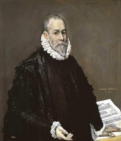 GRECO EL PRT OF DR RODRIGO DE LA FUENTE 1582 1585 PRADO