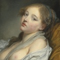 GREUZE JEAN BAPTISTE REVEUSE BUST OF YOUNG WOMAN