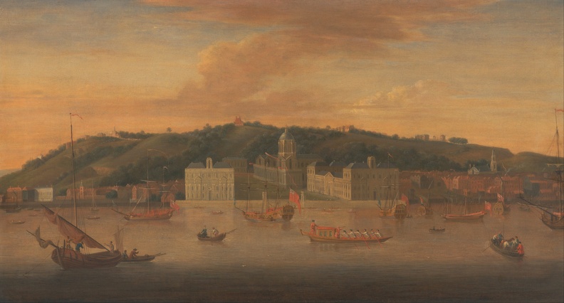 GRIFFIER JAN ELDER VIEW OF GREENWICH FROM RIVER WITH MANY BOATS GOOGLE