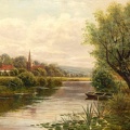 GRIMSHAW JOHN ATKINSON WELSH RIVER LANDSCAPE 1888