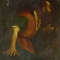 GUERCINO BARBIERI GIO. FR. BEARDED MAN HOLDING LAMP STYLE LO NG