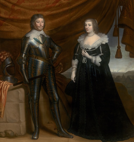 HONTHORST GERRIT VAN DOUBLE PRT OF FREDERIK HENDRIK 1584 1647 AND AMALIA OF SOLMS BRAUNFELS 1602 1675 MAURI