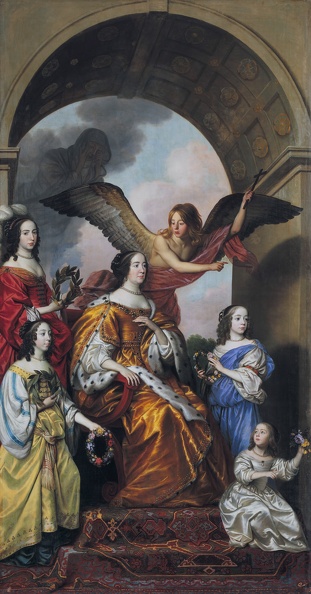 HONTHORST GERRIT VAN PRT OF TRIUMPHAL PROCESSION AMALIA AND HER DAUGHTERS WATCHING TRIUMPH OF FREDERIK HENDRIK