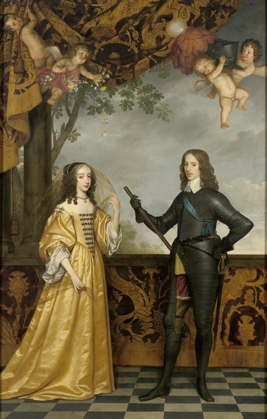 HONTHORST GERRIT VAN PRT OF WILLEM II 1626 50 PRINCE OF ORANGE AND WIFE MARIA RIJK