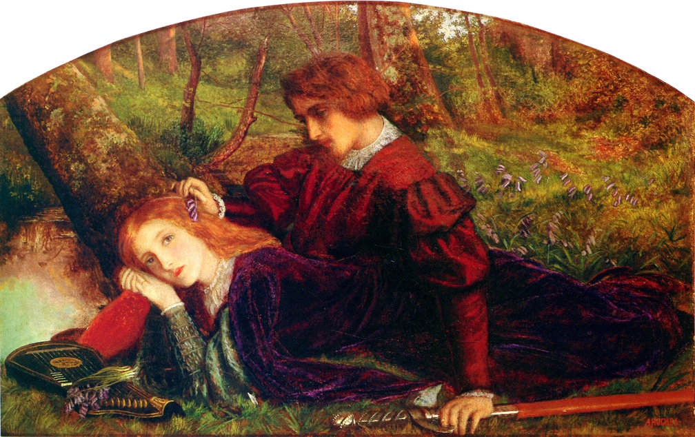 HUGHES ARTHUR KNIGHT GERAYNT AND ENID 1860 PRIVATE COLLECTION 01