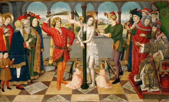 HUGUET JAUME FLAGELLATION OF CHRIST 1450 LOUV