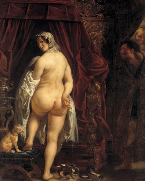 JORDAENS JACOB KING CANDAULES OF LYDIA SHOWING HIS WIFE TO GYGES 1646