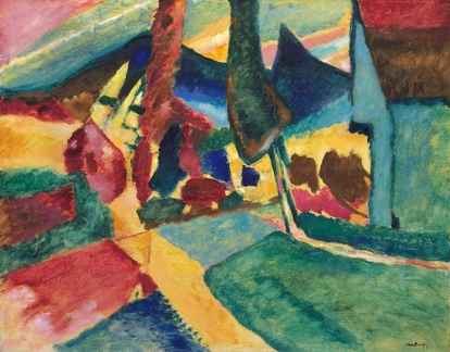 KANDINSKY WASSILY LANDSCAPE WITH TWO POPLARS 1931 CHICA