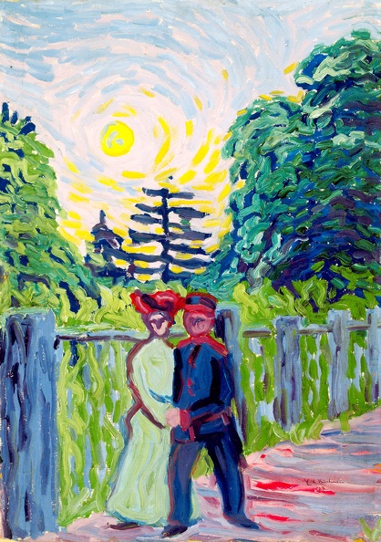 KIRCHNER ERNST LUDWIG MOONRISE SOLDIER AND MAIDEN 98286 OF FINE ARTS HOUSTON