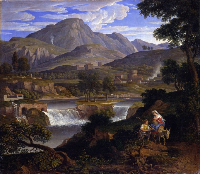 KOCH JOSEPH ANTON WATERFALLS AT SUBIACO BY JOSEPH ANTON KOCH C1812 1813