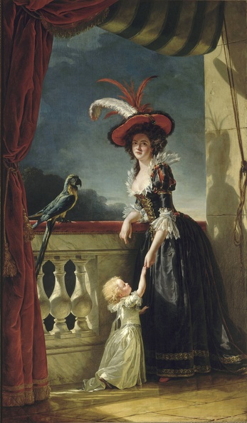 LABILLE GUIARD ADELAIDE PRT OF MME LOUISE ELISABETH LOUISE ELISABETH OF FRANCE HER TWO YEAR OLD SON VERSAILLE