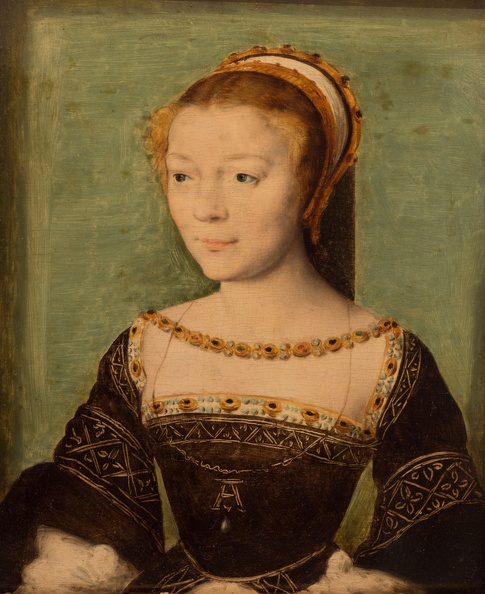 LYON CORNEILLE DE ANNE DE PISSELEU DUCHESSE D ETAMPES HUILE SUR BOIS 1535 1540