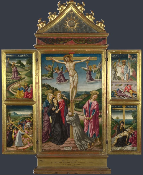 LIBERATORE NICCOLO CHRIST ON CROSS AND OTHER SCENES LO NG