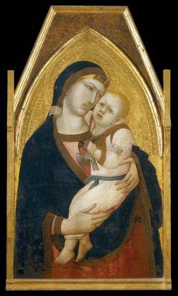 LORENZETTI AMBROGIO MADONNA AND CHILD HOLDING GOLDFINCH 1336 SIENA PINAKOTHEK