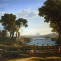 LORRAIN CLAUDE GELLEE LANDSCAPE MARRIAGE OF ISAAC AND REBECCA LO NG