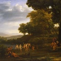 LORRAIN CLAUDE GELLEE LANDSCAPE WITH DANCING SATYRS AND NYMPHS GOOGLE 1646 TOKYO