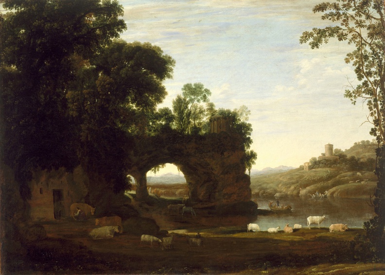 LORRAIN CLAUDE GELLEE LANDSCAPE WITH ROCK ARCH AND RIVER 73172 OF FINE ARTS