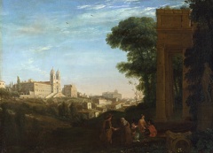 LORRAIN CLAUDE GELLEE VIEW IN ROME LO NG