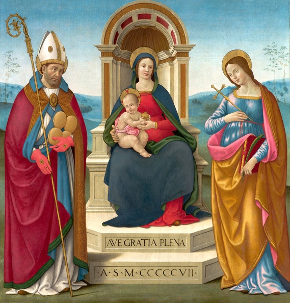 MAINARDI_SEBASTIANO_MADONNA_AND_CHILD_WITH_STJUSTUS_OF_VOLTERRA_AND_STMARGARET_OF_ANTIOCH_5158_INDIA.JPG