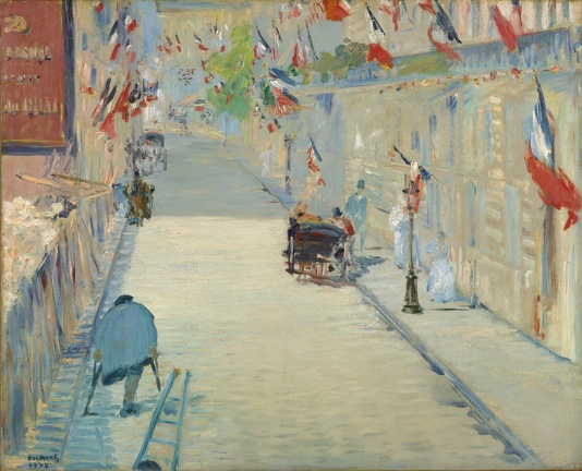 MANET EDOUARD RUE MOSNIER WITH FLAGS 1878