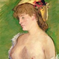 MANET EDOUARD PRT OF BLONDE WOMAN BARE BREASTS 1878 ORSAY