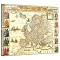 MAPPE EUROPE BY WILLEM BLAEU GRAPHIC ART ON WRAPPED CANVAS