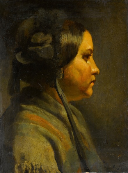 MARIS MATTHIJS STUDY OF HEAD OF YOUNG WOMAN IN PROFILE GOOGLE HAAG