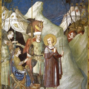 MARTINI SIMONE FRESCOES IN CHAPEL OF ST. MARTINO ABISI 1318