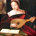 MASTER OF FEMALE HALF LENGTHS EINE LAUTEN SPIELERIN 1530 1530