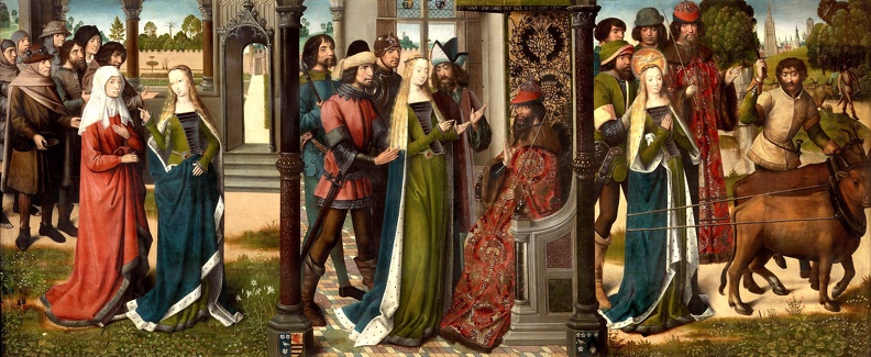 MASTER OF ST. LUCY LEGEND TRIPTYCH 1480 BRUGES ST. JAMES CHURCH
