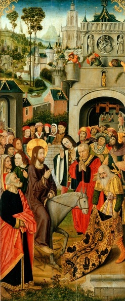 MASTER OF THUISON ALTARPIECE ENTRY INTO JERUSALEM HERMITAGE