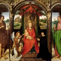 MEMLING HANS TRIPTYCH VIRGIN AND CHILD ENTHRONED KUHI