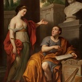 MENGS ANTON RAPHAEL PRT OF JAMES CAULFIELD LORD CHARLEMONT ARCHITECT AND HIS MUSE