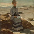METCALF WILLARD LEROY LADY ON BEACH 1878