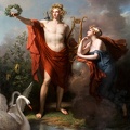 MEYNIER CHARLES APOLLO GOD OF LIGHT ELOQUENCE POETRY AND FINE ARTS WITH URANIA MUSE OF ASTRONOMY CLEVE