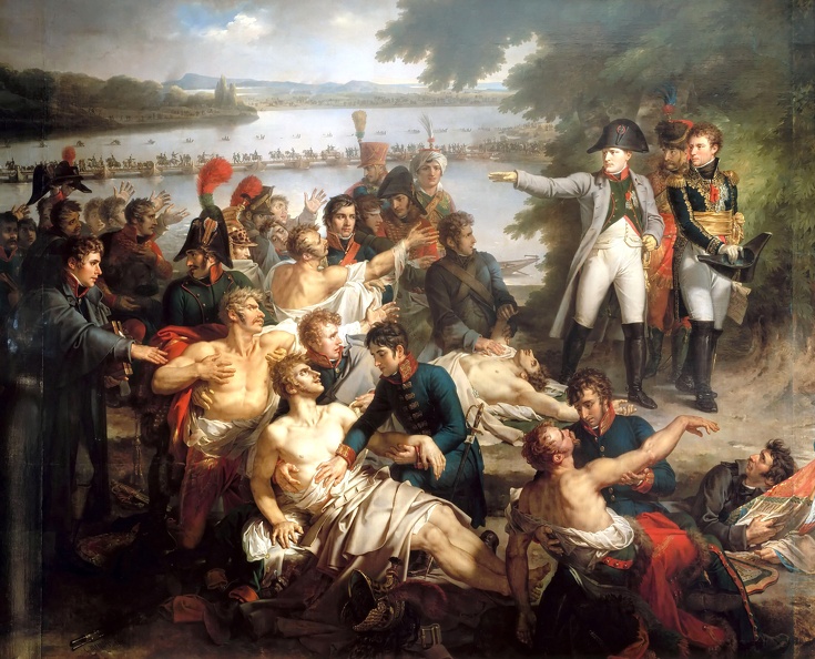 MEYNIER CHARLES RETURN OF NAPOLEON TO ISLAND OF LOBAU STYLE BATTLE OF ESSLING 1812