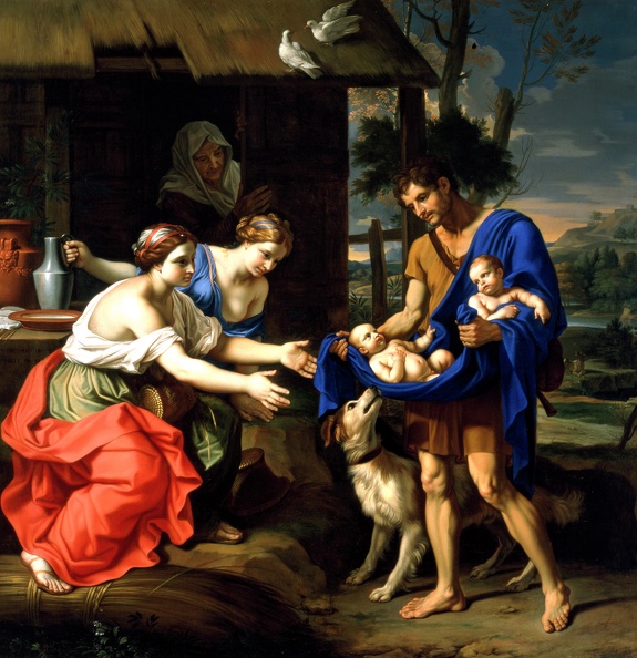 MIGNARD NICOLAS SHEPHERD FAUSTULUS BRINGING ROMULUS AND REMUS TO HIS WIFE DALLAS