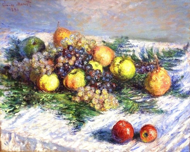 MONET CLAUDE STILLIFE PEARS AND GRAPES 02 1880